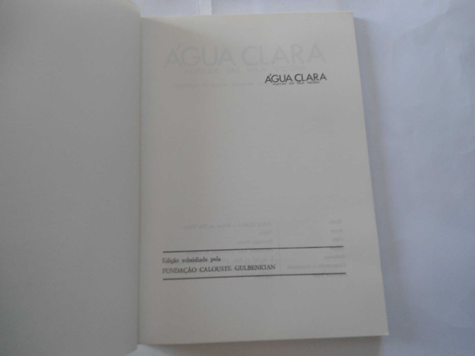Água Clara - Poetas em Vila Viçosa
