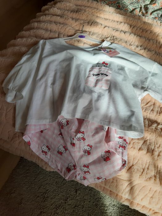 Piżama primark XL hello Kitty spodenki krótkie koszulka tshirt limited