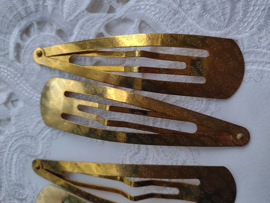 spinki do włosów długie 9cm kolor złoty