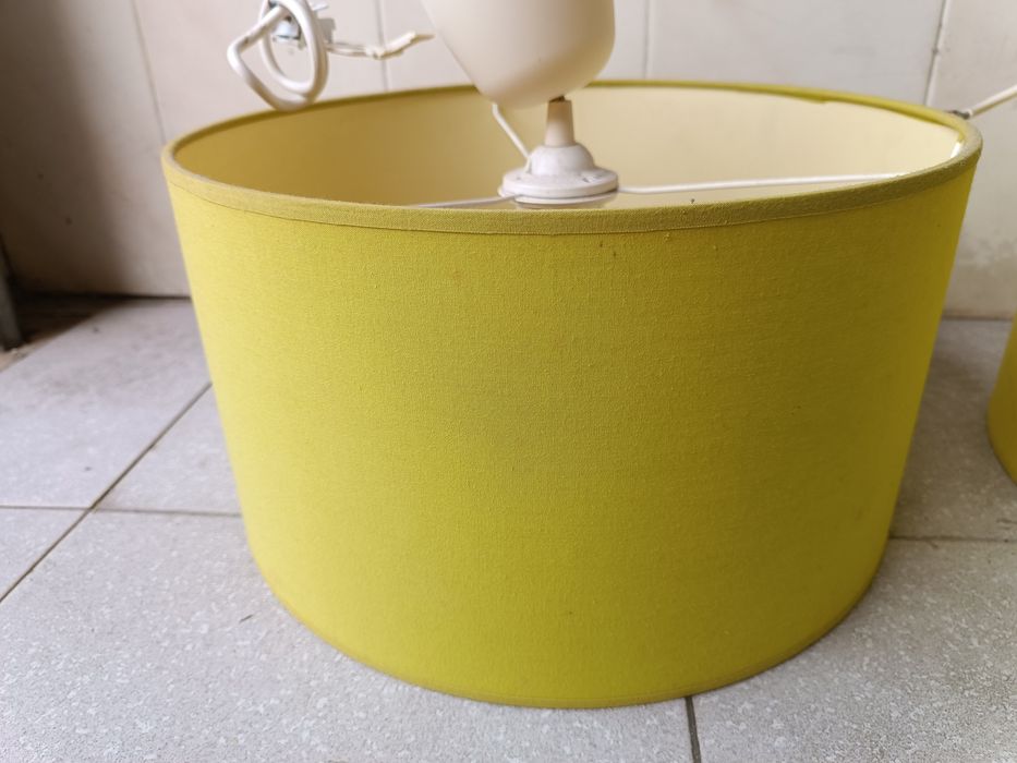 Candeeiros verdes abatjours vários tamanhos