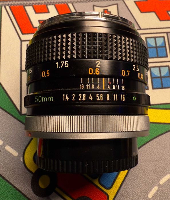 Objectif Canon FD 50mm f/1.4 Chrome Nose photo argentique