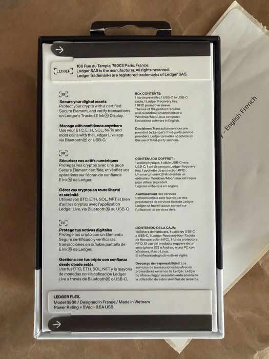 Ledger Flex – New and Sealed438128576813475841