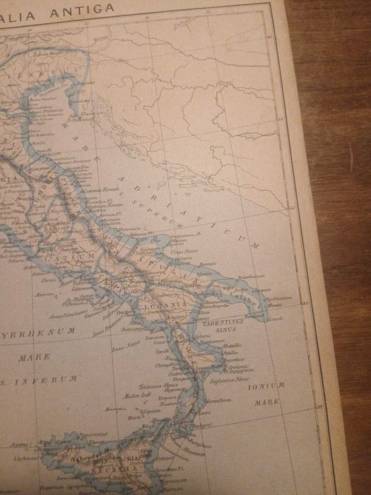 Mapa Italia Antiga (Final Séc XIX, Início Séc XX)
