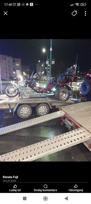 Trajka, trike, motocykl 3 kołowy boom family