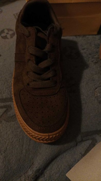 Nowe sneakersy damskie na grubej podeszwie czekoladowe