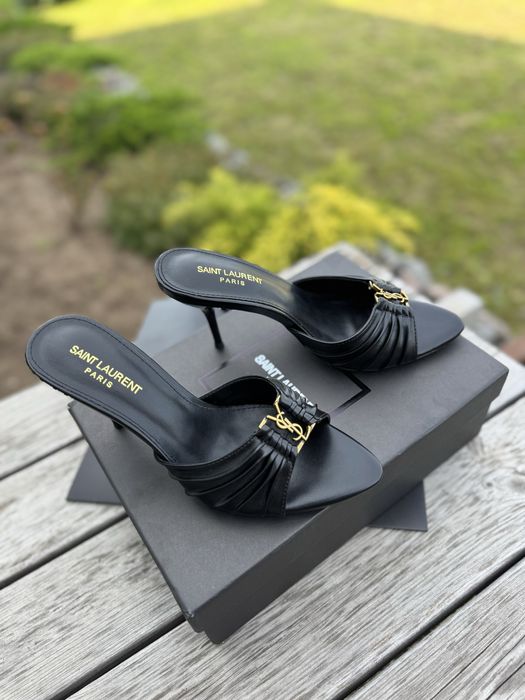 Шкіряні мюлі мюли в стилі  Saint Laurent Babylone 37,38,39