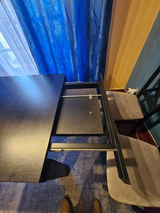 Mesa de sala Jantar, extensivel cor preta