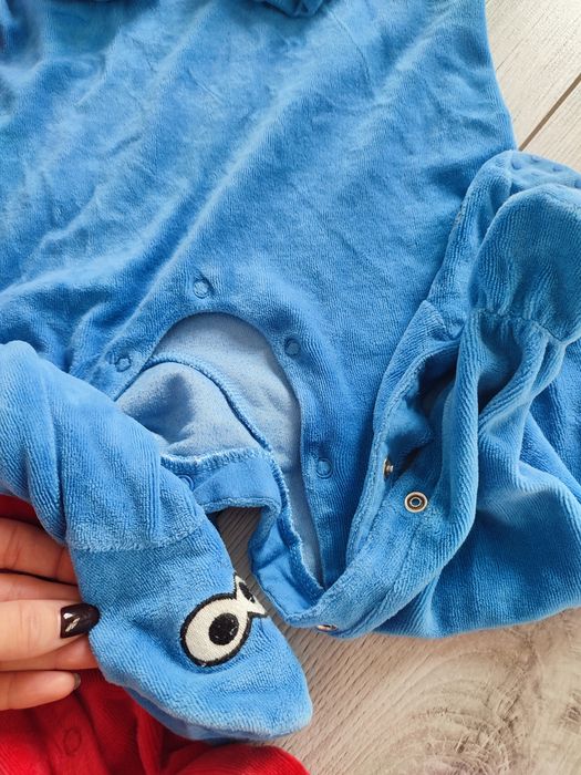 Pajace piżamka welurowa h&m r.92 2 pak