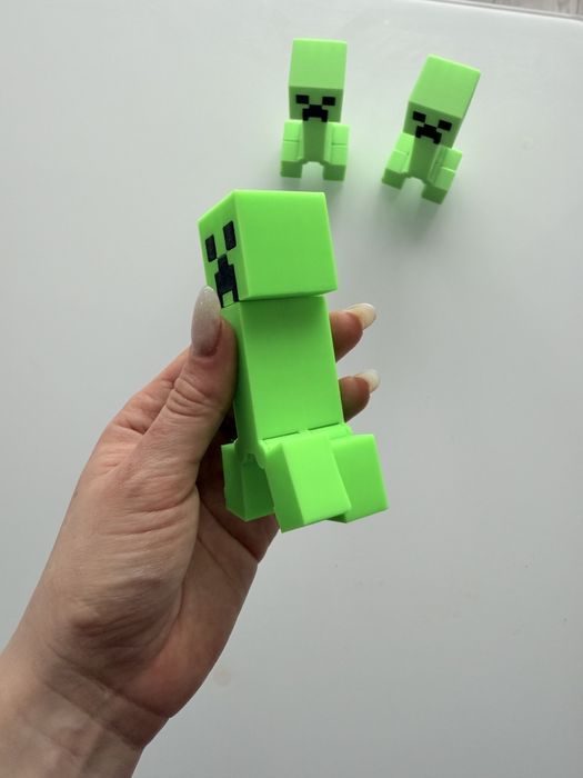Фігурка Кріпер Minecraft з рухомими ногами (Еко-пластик, 3D)