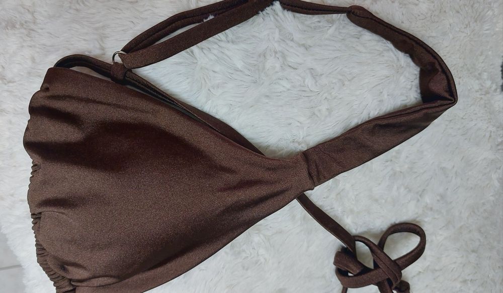 Sutiã bikini L , NOVO castanho