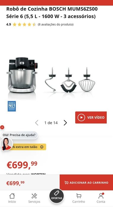 Robô de Cozinha BOSCH MUMS6ZS00 – Série 6 | NOVO