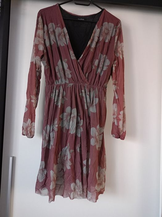 Sukienka kwiaty wiosna XL damska