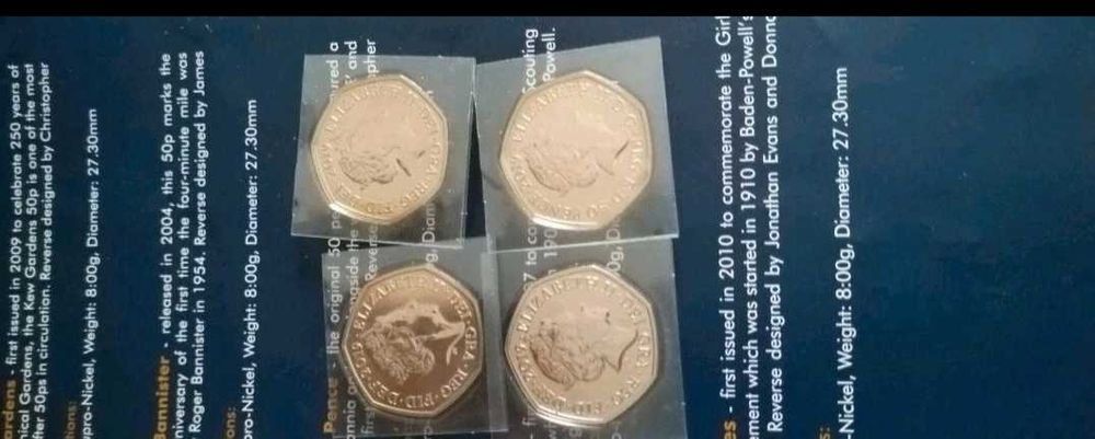 50p Anniversary 2019 X4 Coins Uncirculated