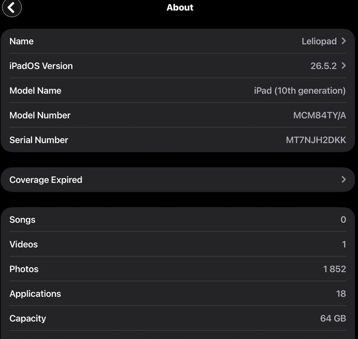 iPad 10.2” Wi-Fi 64GB Azul Junho 2025 como novo e com Smart Folio melancia, cabo e carregador originais