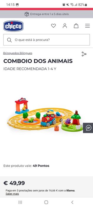Comboio dos animais Chicco