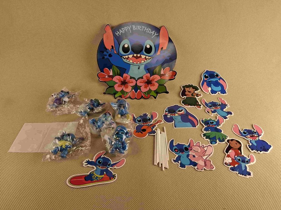 X006 Zestaw Urodzinowy Disney Stitch - Dekoracje i Zabawki!