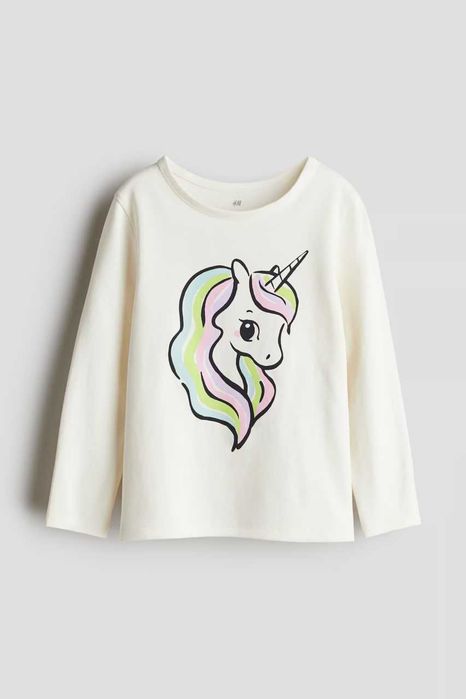 Лонгслів H&M, реглан для дівчинки, набір 3шт, Лонг 100% бавовна