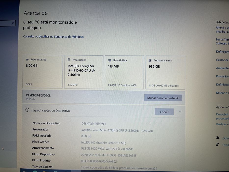 Portatil Lenovo y50-70