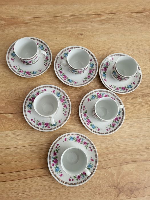 Zestaw 6 filiżanek porcelana chińska PRL