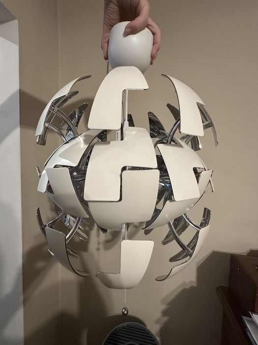 Lampa wisząca  kula duża 43 cm po otwarciu