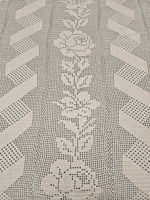 Coberta de renda feita à mão-Cama de casal