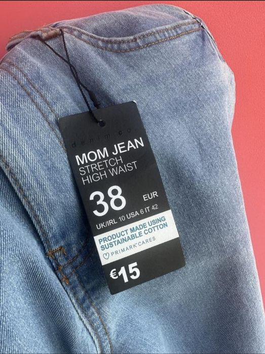 Джинси мом стрейчеві у розмірі М (38) Primark