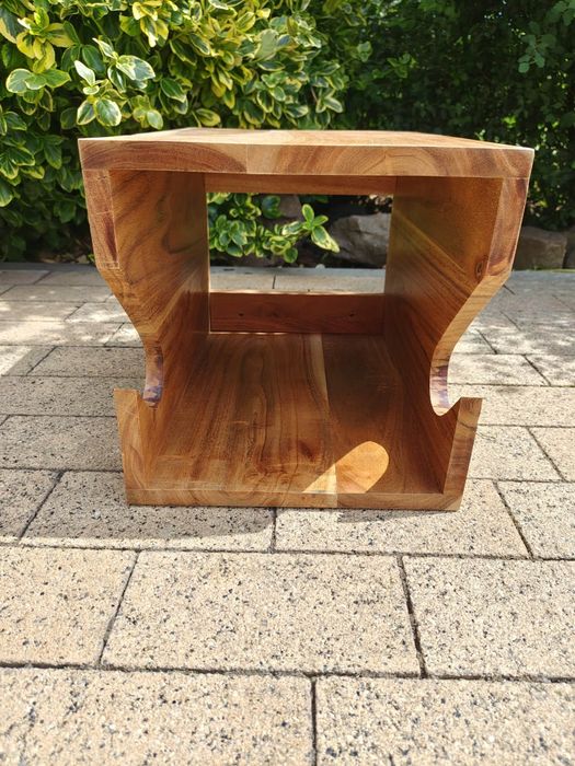Uchwyt ścienny na rower, 35x25x25 cm, lite drewno akacjowe