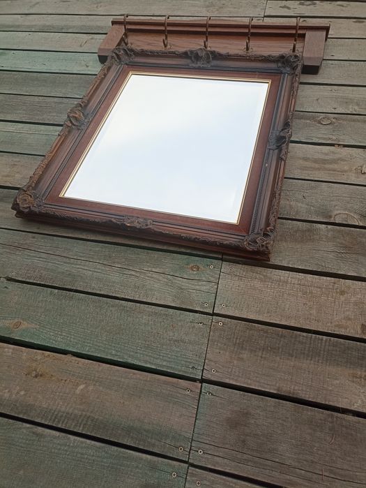 Lustro i wieszak 80 na 70 cm lustro boki frezowanie