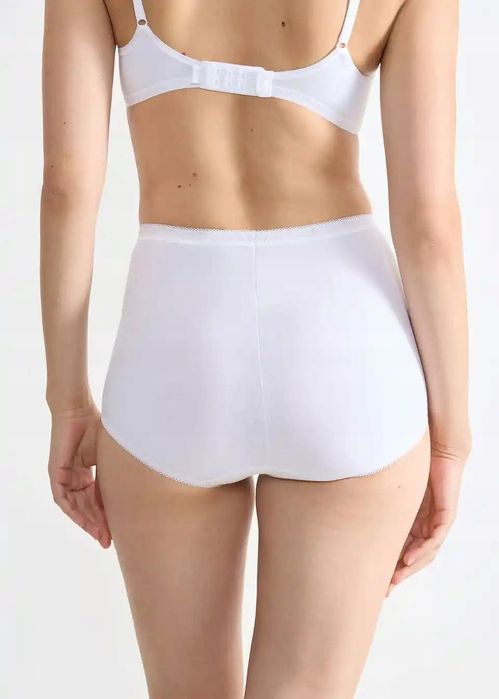 SLOGGI 4 pary majtki maxi panty białe wysoki stan 40