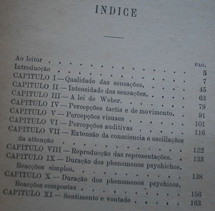 Psychologia Physiologica do Dr. José Mantovani - 1ª Edição Ano 1903