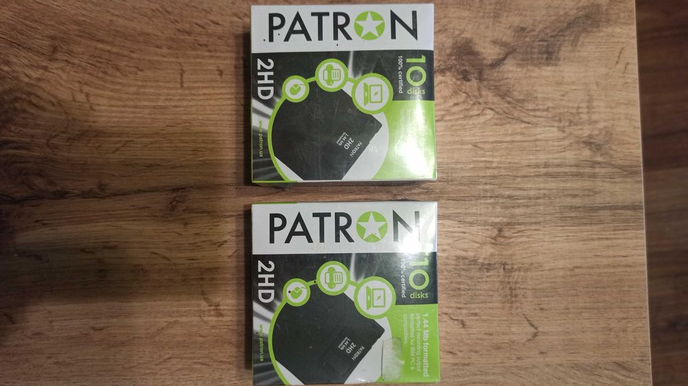 Дискети 3.5" 1.44 mb Patron (30 шт.) нові.