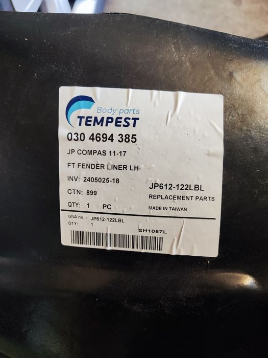Підкрилок пер. лів. JEEP COMPASS 11-16 (TEMPEST)
