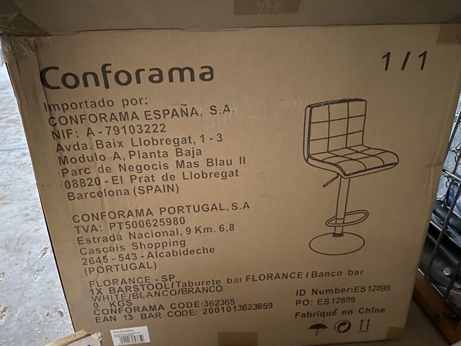 Cadeira balcão branca