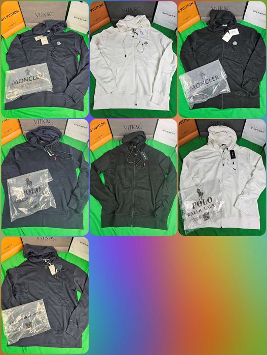 Bluza męska ralph lauren premium tommy OUTLET rozpinane  z kapturem