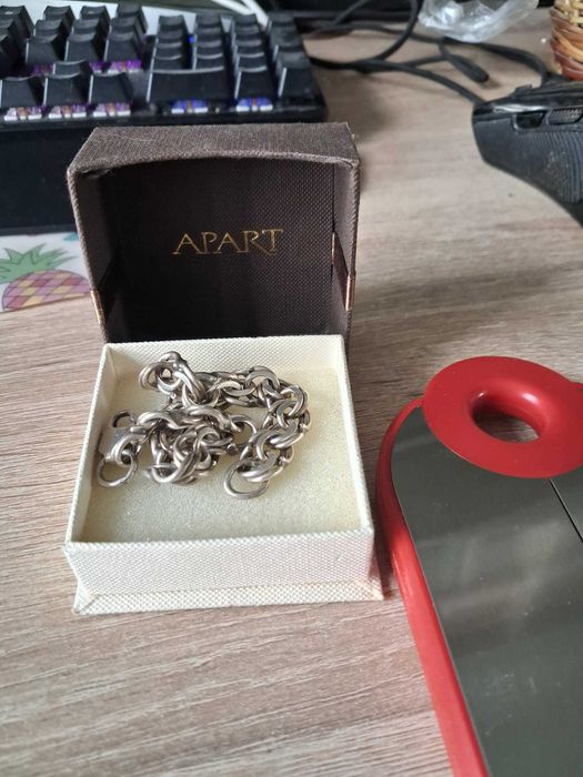 Bransoletka  męska splot garibaldi - srebrna , męska