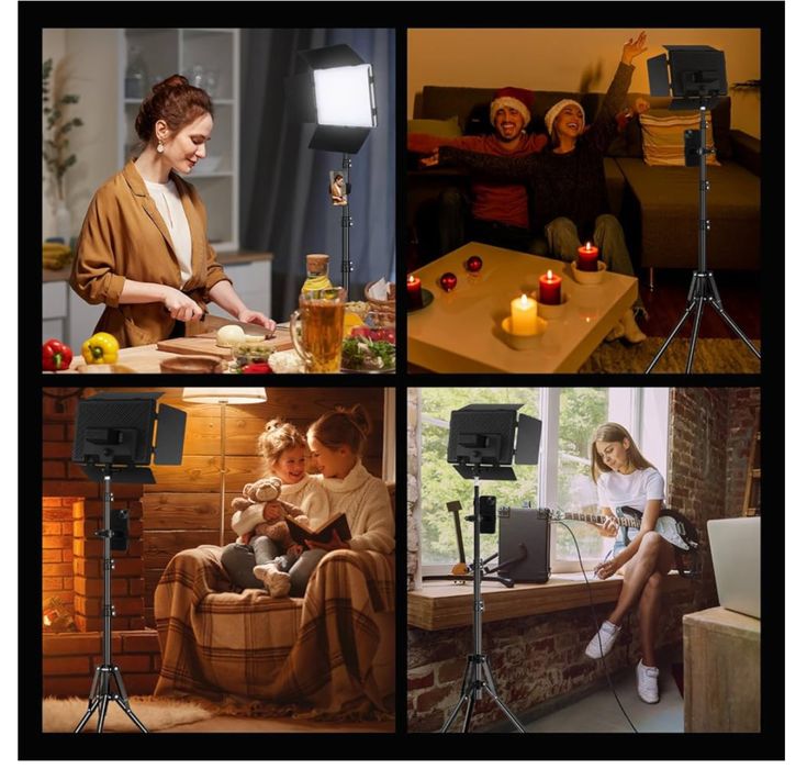 2x lampa studyjna LED Soonpho 20W statyw uchwyt oświetlenie studyjne