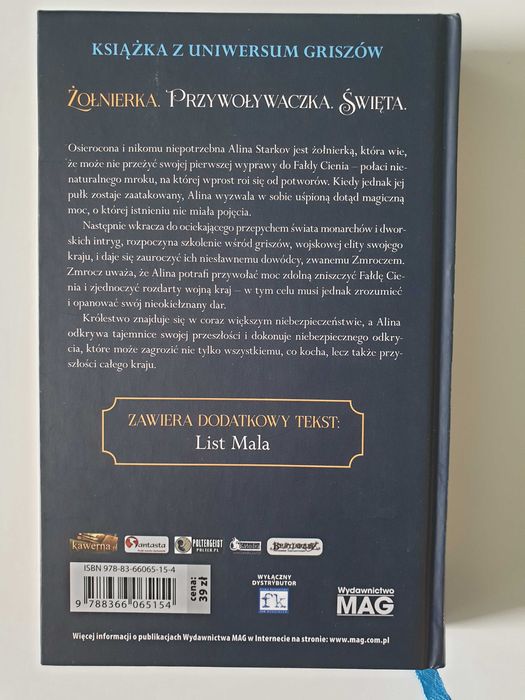 Trylogia Grisza. Tom 1. Cień i Kość. Leigh Bardugo
