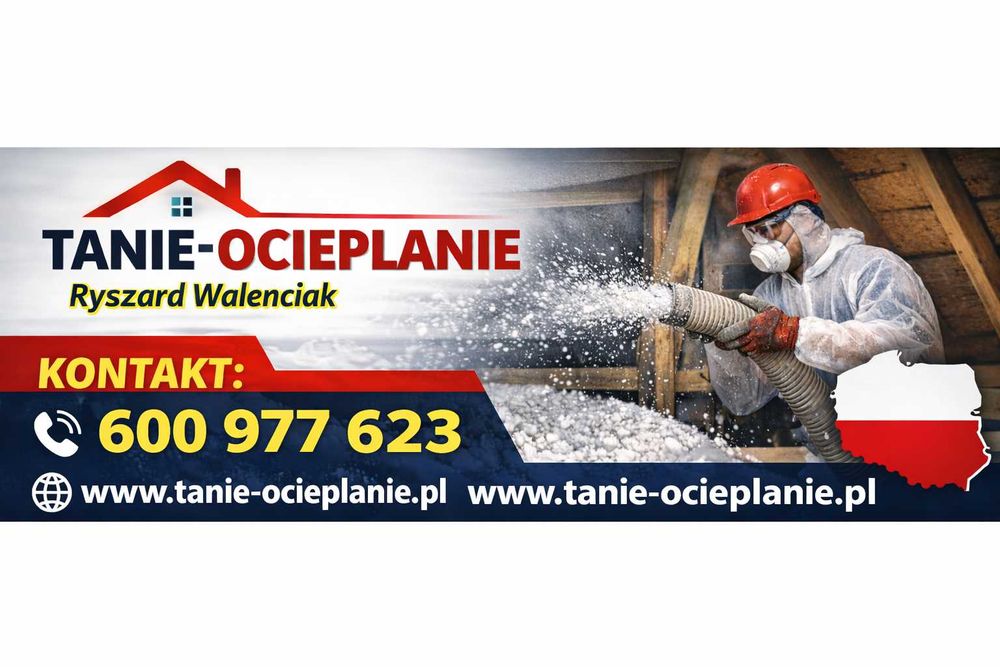 Ocieplanie dachów, podłóg - granulat styropianowy, celuloza, ekofiber