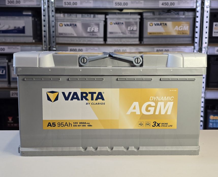Akumulator Varta A5 AGM 12V 95AH 850A nowy montaż start stop