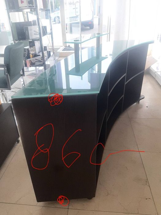 Balcão de receção para salões de beleza