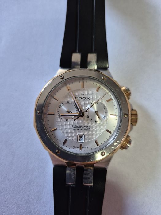 Zegarek męski edox delfin 10110 chronograph