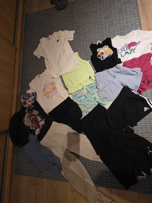 Ubranka na lato dziewczynka 16 sztuk  od 146/152 adidas puma nike