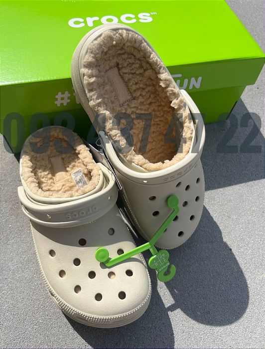Утеплені Жіночі Крокси Сабо на Платформі  Crocs Classic Platform Lined