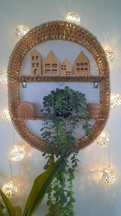 Półka ścienna ratanowa