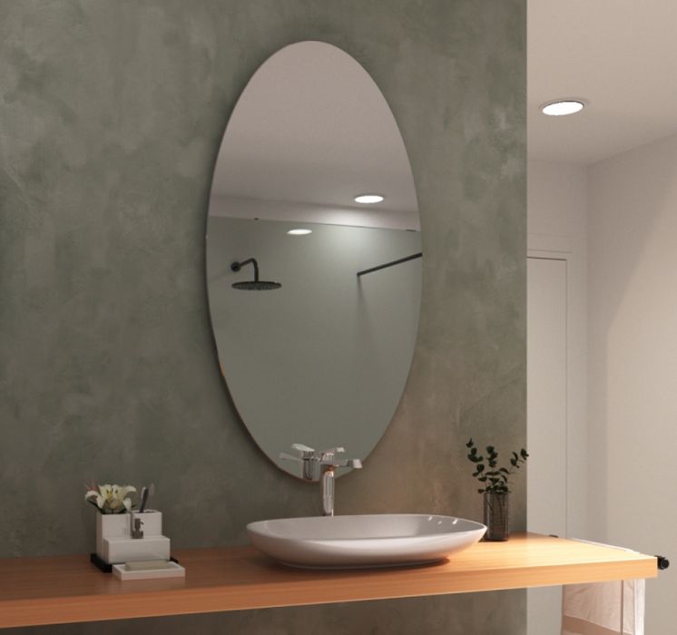 Зеркало на стену размер 35 на 65 см с креплением на стену