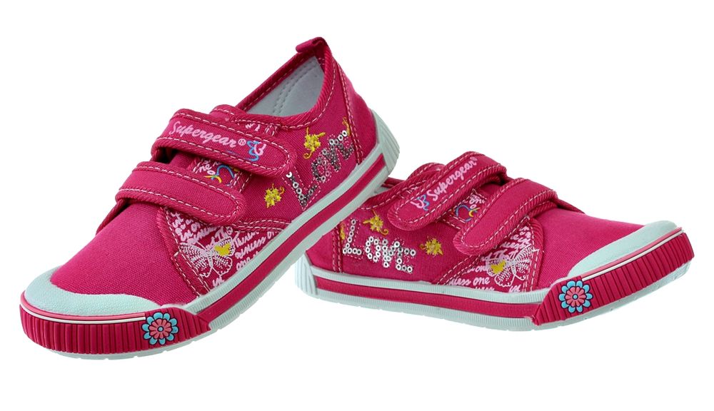 Tenisówki buty sportowe na rzep fuksja dziecięce 6254 rozm. 27