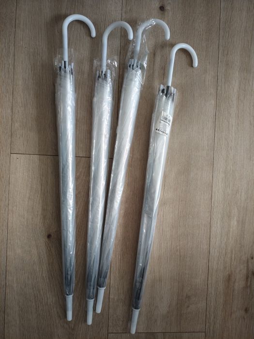 Przezroczyste parasole - 4 sztuki