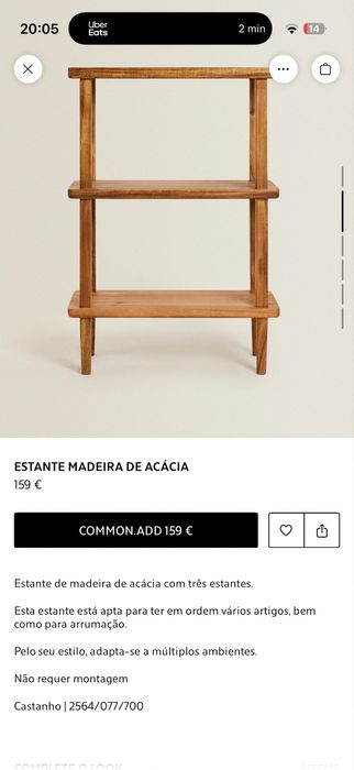 Movel em madeira de acacia Zara Home