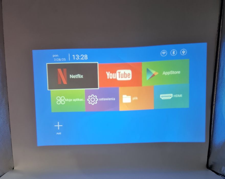 Mini led projektor AMX100 Android 13 HDMI Bluetooth WiFi