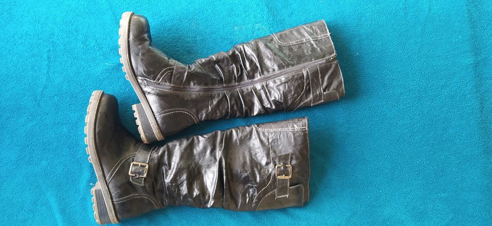 Kozaki czarne damskie, 39